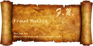 Freud Matild névjegykártya